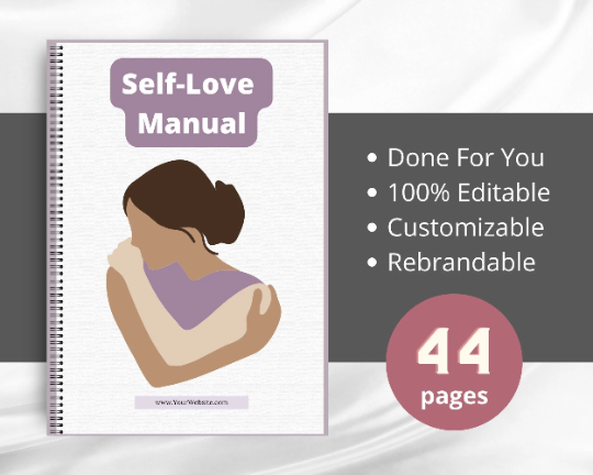 Editable Self-Love Manual Ebook | Done-for-You Ebook in Canva