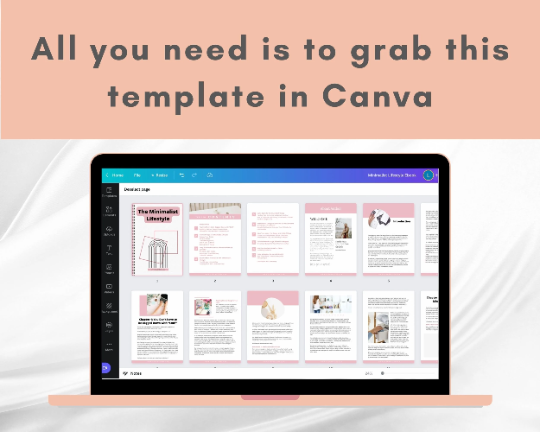 Editable The Minimalist Lifestyle Ebook | Done-for-You Ebook in Canva