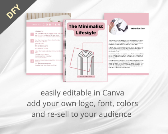 Editable The Minimalist Lifestyle Ebook | Done-for-You Ebook in Canva