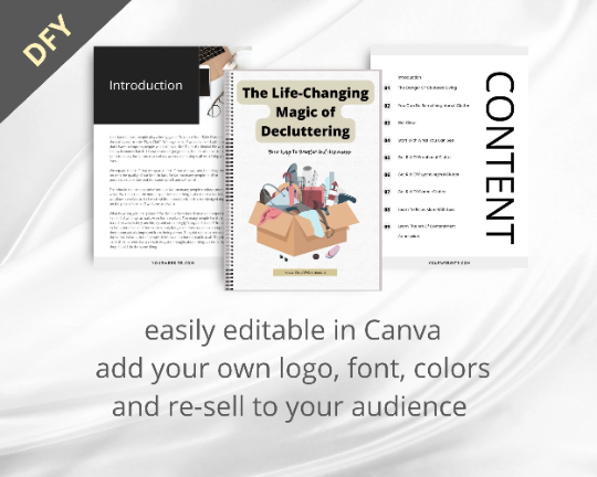 Editable The Life-Changing Magic of Decluttering Ebook | Done-for-You Ebook in Canva