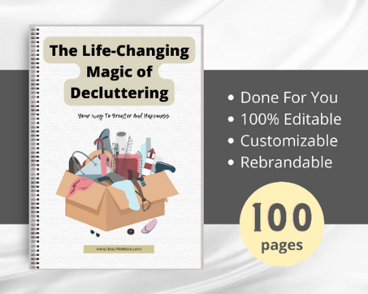 Editable The Life-Changing Magic of Decluttering Ebook | Done-for-You Ebook in Canva