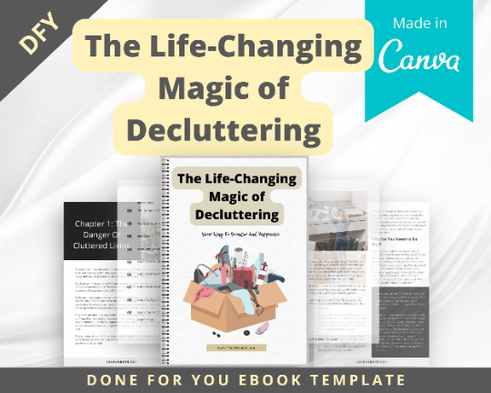 Editable The Life-Changing Magic of Decluttering Ebook | Done-for-You Ebook in Canva