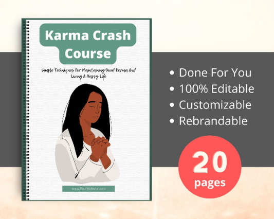 Editable Karma Crash Course Mini Ebook | Done-for-You Ebook in Canva
