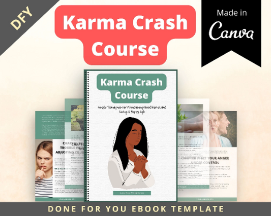 Editable Karma Crash Course Mini Ebook | Done-for-You Ebook in Canva