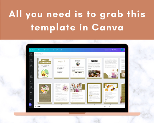 Editable Guide To Aromatherapy Ebook | Done-for-You Ebook in Canva