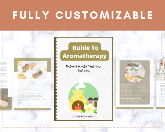 Editable Guide To Aromatherapy Ebook | Done-for-You Ebook in Canva