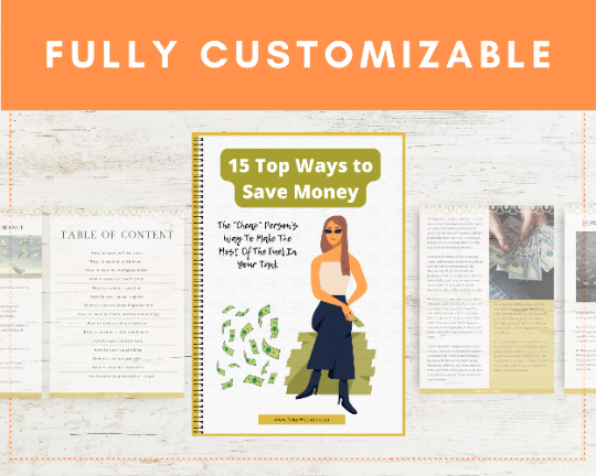 Editable 15 Top Ways to Save Money Ebook | Done-for-You Ebook in Canva
