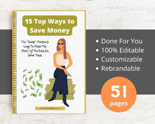 Editable 15 Top Ways to Save Money Ebook | Done-for-You Ebook in Canva