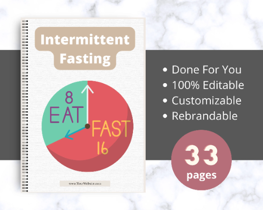 Editable Intermittent Fasting Ebook | Done-for-You Ebook in Canva