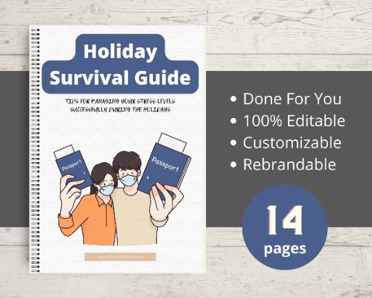 Editable Holiday Survival Guide Ebook in Canva