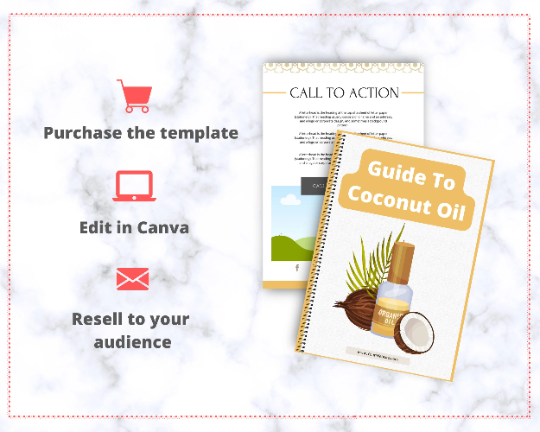 Editable Guide To Coconut Oil Ebook | Done-for-You Ebook in Canva