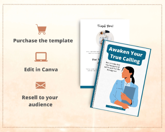 Editable Awaken Your True Calling Ebook | Done-for-You Ebook in Canva