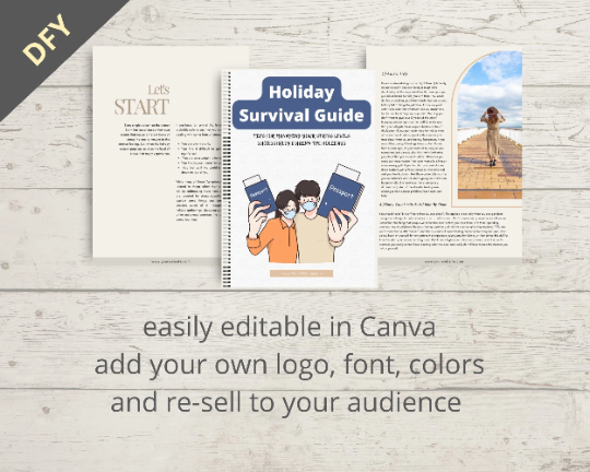 Editable Holiday Survival Guide Ebook in Canva