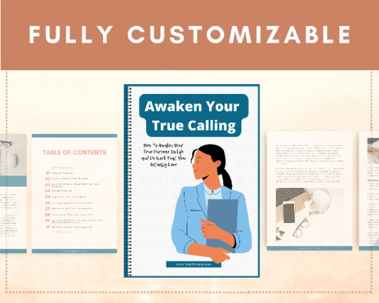 Editable Awaken Your True Calling Ebook | Done-for-You Ebook in Canva