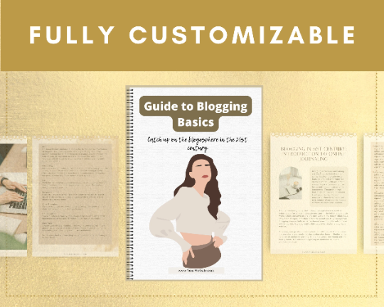 Editable Guide to Blogging Basics Ebook | Done-for-You Ebook in Canva