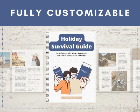 Editable Holiday Survival Guide Ebook in Canva