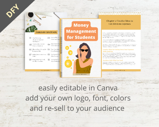 Editable Money Management for Students Ebook | Done-for-You Ebook in Canva