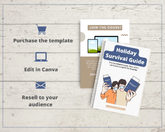 Editable Holiday Survival Guide Ebook in Canva