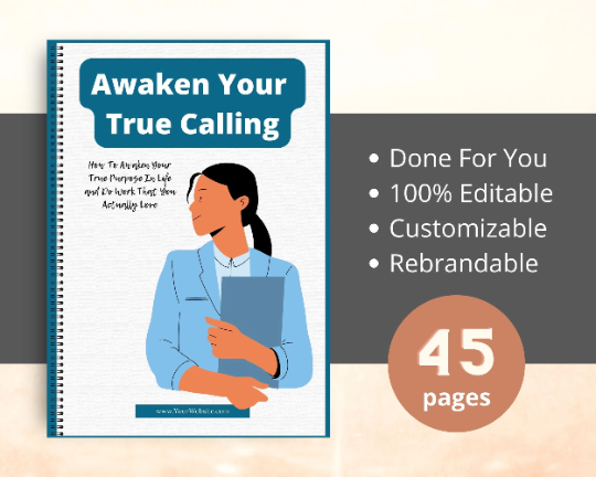 Editable Awaken Your True Calling Ebook | Done-for-You Ebook in Canva