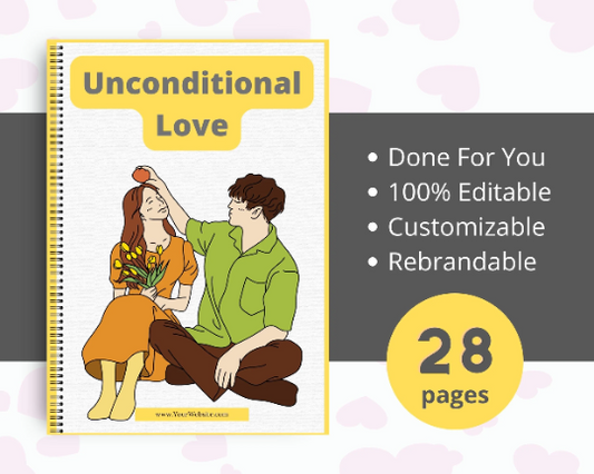 Editable Unconditional Love Ebook | Done-for-You Ebook in Canva