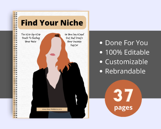 Editable Find Your Niche Ebook | Done-for-You Ebook in Canva