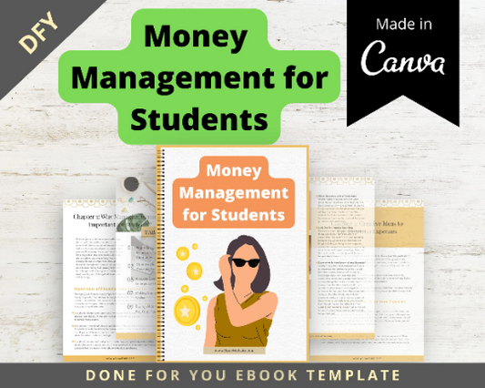Editable Money Management for Students Ebook | Done-for-You Ebook in Canva