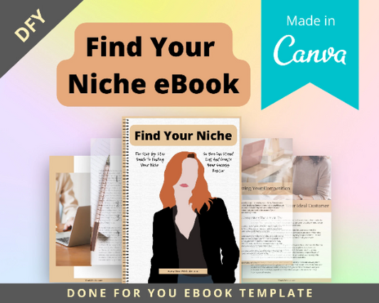 Editable Find Your Niche Ebook | Done-for-You Ebook in Canva
