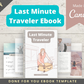 Editable Last Minute Traveler Ebook in Canva