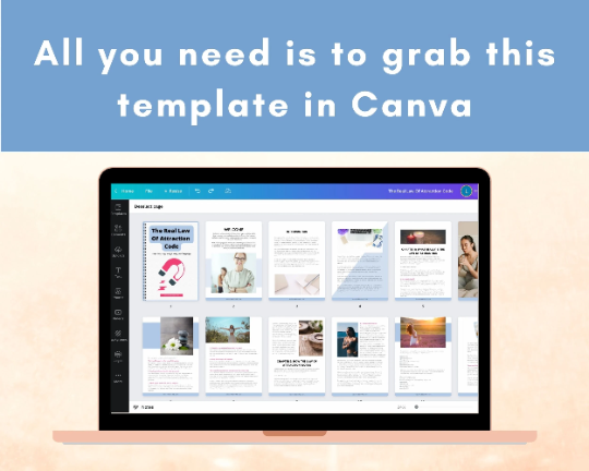 Editable The Real Law Of Attraction Code Ebook | Done-for-You Ebook in Canva