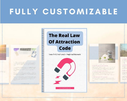 Editable The Real Law Of Attraction Code Ebook | Done-for-You Ebook in Canva