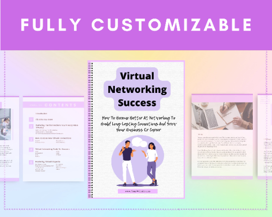 Editable Virtual Networking Success Ebook | Done-for-You Ebook in Canva