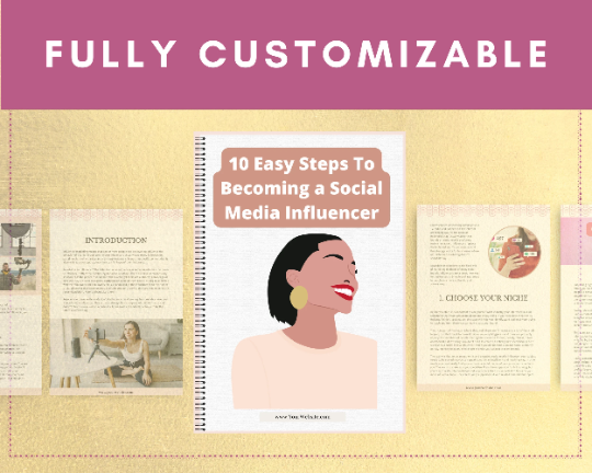 Editable 10 Easy Steps To Becoming a Social Media Influencer Ebook