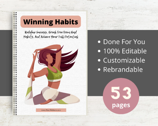 Editable Winning Habits Ebook | Done-for-You Ebook in Canva