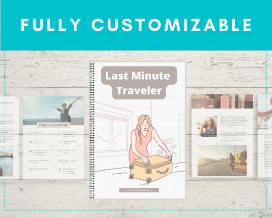 Editable Last Minute Traveler Ebook in Canva