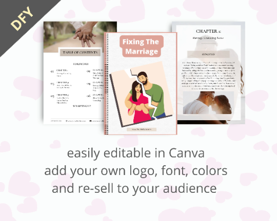 Editable Fixing The Marriage Mini Ebook | Done-for-You Ebook in Canva
