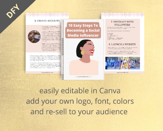 Editable 10 Easy Steps To Becoming a Social Media Influencer Ebook