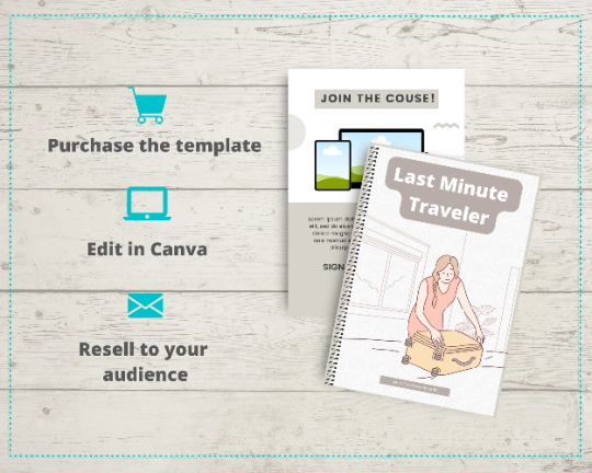 Editable Last Minute Traveler Ebook in Canva
