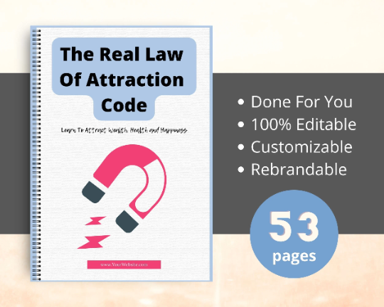 Editable The Real Law Of Attraction Code Ebook | Done-for-You Ebook in Canva