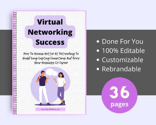 Editable Virtual Networking Success Ebook | Done-for-You Ebook in Canva