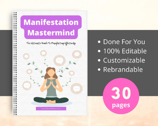 Editable Manifestation Mastermind Ebook | Done-for-You Ebook in Canva