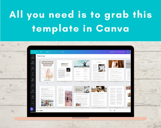 Editable Last Minute Traveler Ebook in Canva
