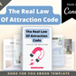 Editable The Real Law Of Attraction Code Ebook | Done-for-You Ebook in Canva