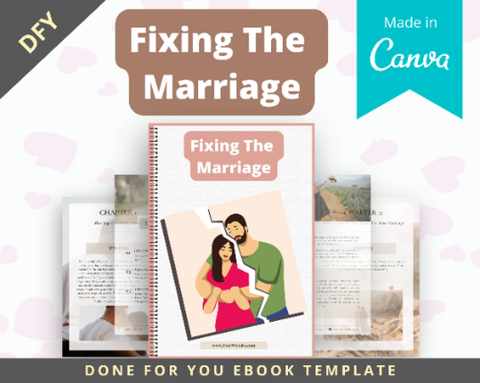 Editable Fixing The Marriage Mini Ebook | Done-for-You Ebook in Canva