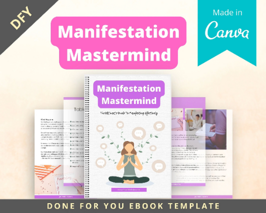 Editable Manifestation Mastermind Ebook | Done-for-You Ebook in Canva