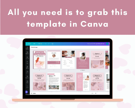 Editable Express Love Through Writing Mini Ebook | Done-for-You Ebook in Canva