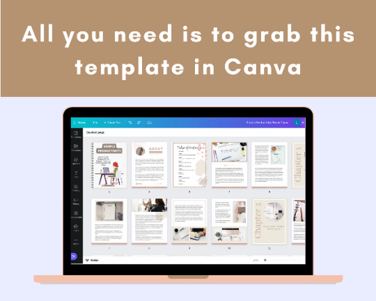 Editable Simple Productivity Ebook | Done-for-You Ebook in Canva
