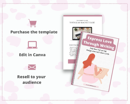 Editable Express Love Through Writing Mini Ebook | Done-for-You Ebook in Canva