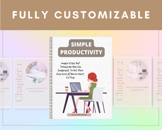 Editable Simple Productivity Ebook | Done-for-You Ebook in Canva