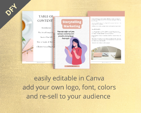 Editable Storytelling Marketing Ebook | Done-for-You Ebook in Canva