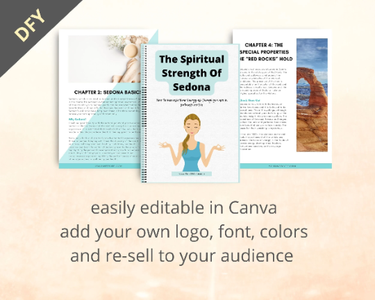 Editable The Spiritual Strength Of Sedona Ebook | Done-for-You Ebook in Canva